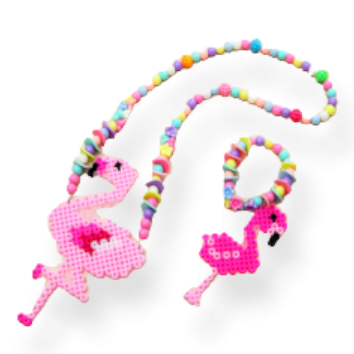 Fuse Beads Kit para pulseras y collares flamingos AlmaJaus