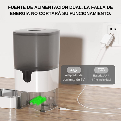 Alimentador automático para mascotas, WIFI, 6 LT