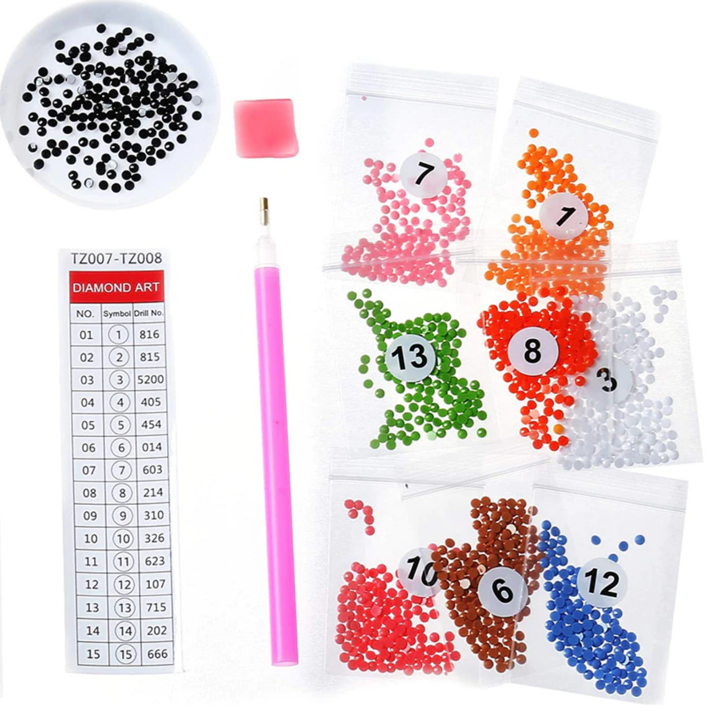 Kit Sticker pintura diamantes - Llamas