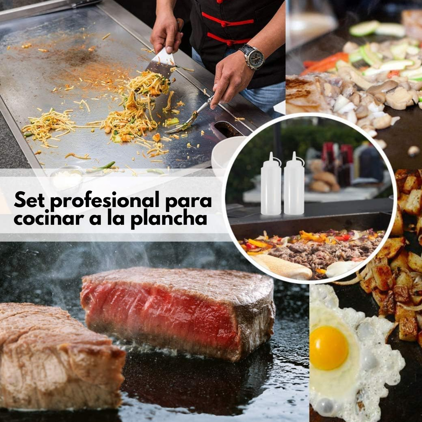 Set Profesional Para Cocinar a la Plancha