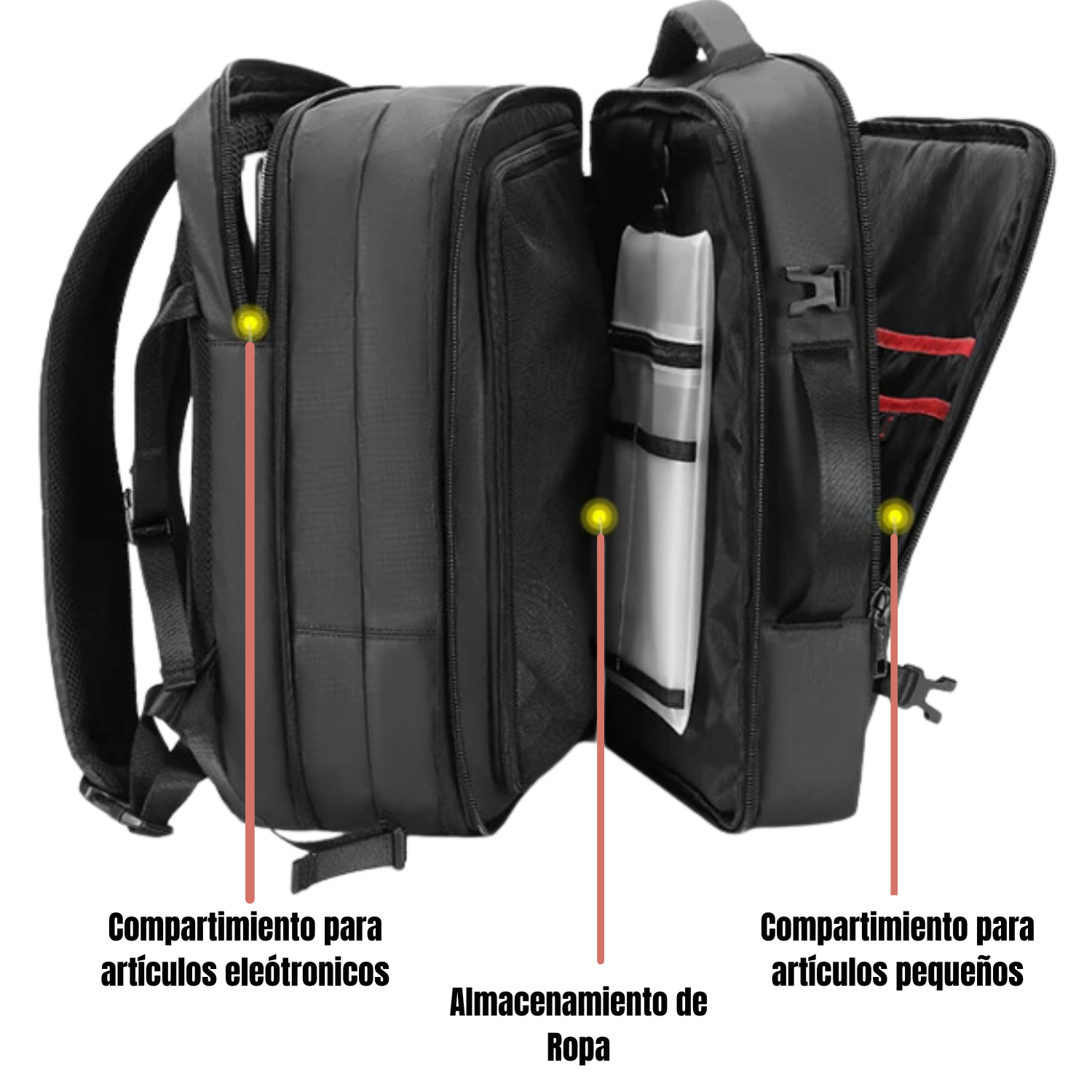 Mochila Back Pack Expandible Para Viaje en Avion AlmaJaus