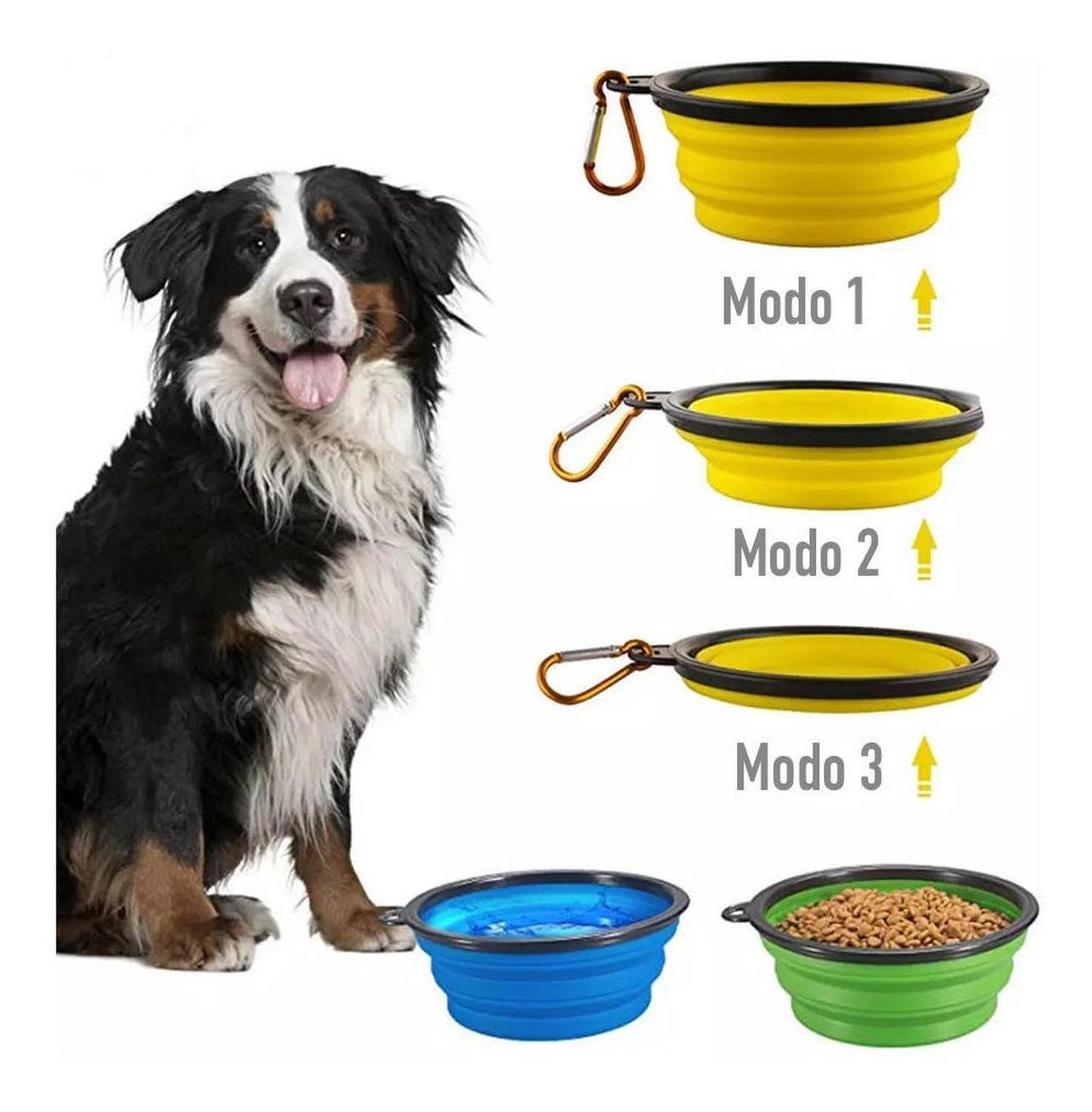 Plato Plegable Mascota-bebedero/comedero Perro Gato X 2 Uds