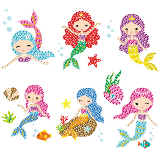 Kit Stickers pintura con diamantes - Sirenas