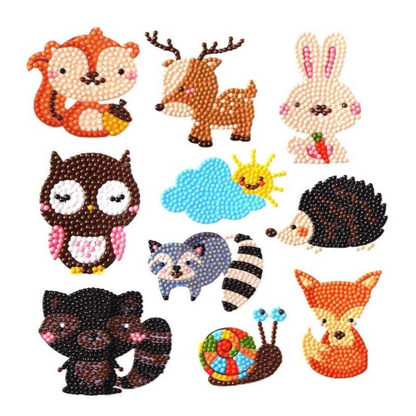 Kit Sticker pintura diamantes - Animales Y Princesas